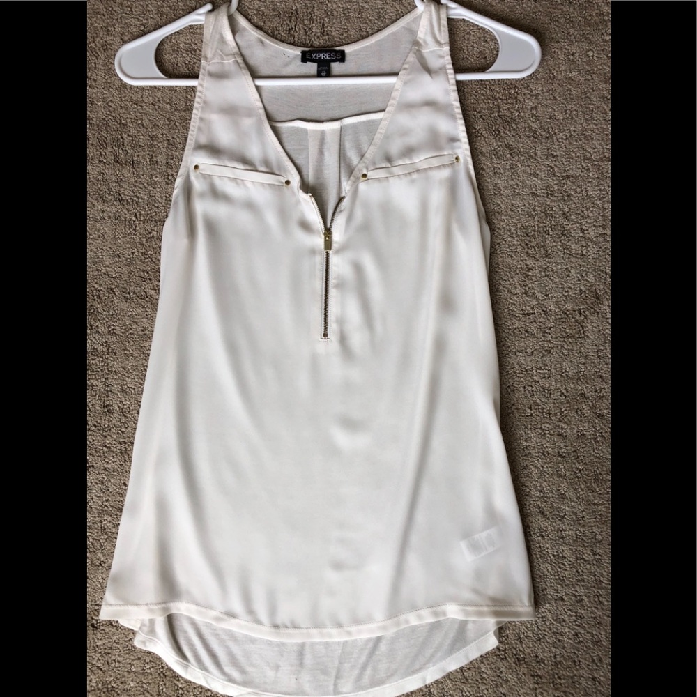 Ivory sleeveless blouse